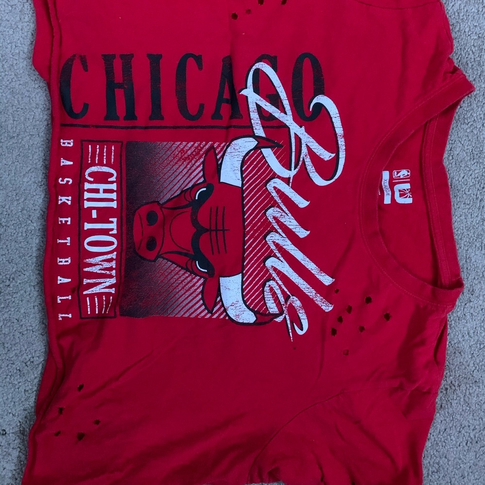 Cropped oversized Chicago Bulls Tee